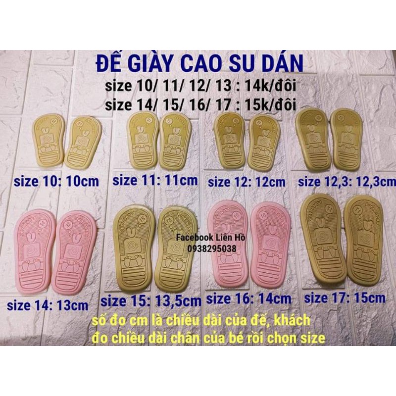 ĐẾ GIÀY NHỰA BABY