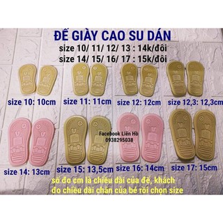 ĐẾ GIÀY NHỰA BABY