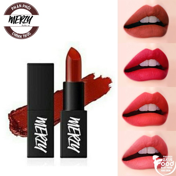 [Mã 2712FMCGSALE giảm 8% đơn 500K] [Ver Noir] Son thỏi siêu lì, mịn mượt Hàn Quốc Merzy The First Lipstick