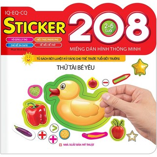 Sách - Thử tài bé yêu (208 miếng dán hình thông minh - IQ-EQ-CQ)