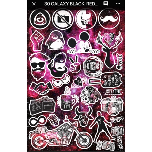 Lẻ 1 tấm sticker galaxy khổ A4