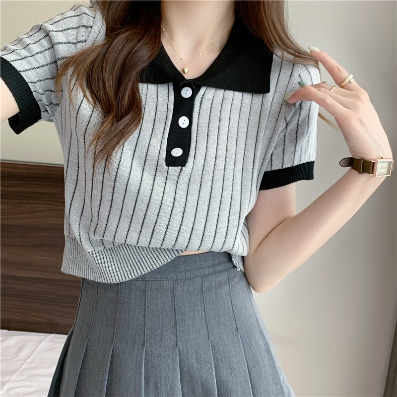 Áo NZN kẻ sọc đơn giản thời trang mùa hè cho nữ