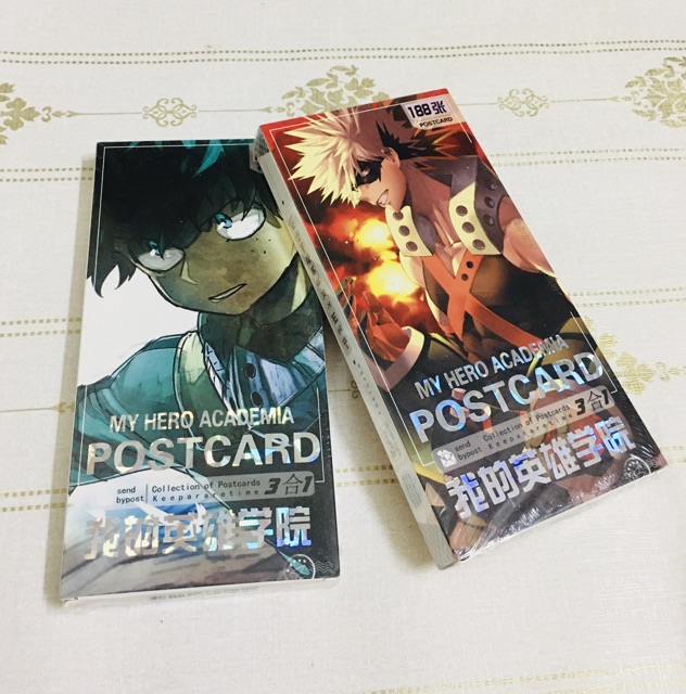 Bộ 188 ảnh postcard anime my hero, postcard my hero