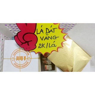 Lá dát vàng chơi slime,trang trí handmade