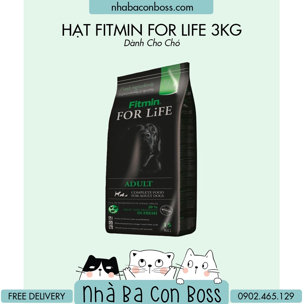 Hạt khô cho chó FITMIN for Life 3kg