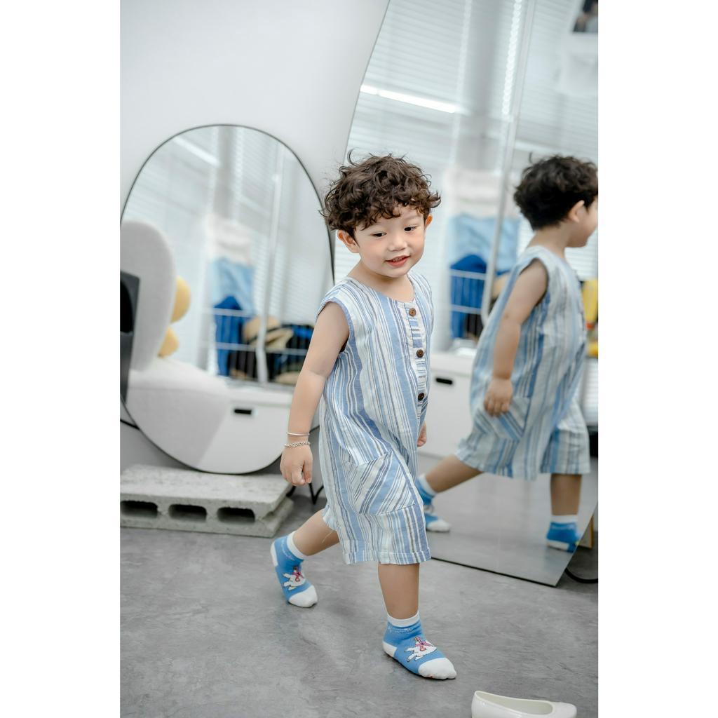 Áo liền quần/ Jumpsuit Bé Trai/ Bé Gái Chất Linen Cao Cấp - ORION OVERALL- JSL012 - SAOLA KIDS CLOTHING