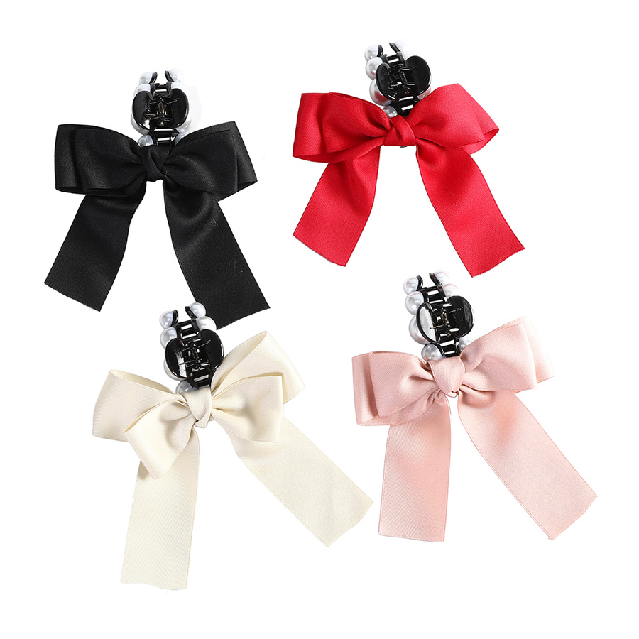 Kẹp Tóc Hình Nơ Đính Ngọc Trai Thời Trang Cho Nữ