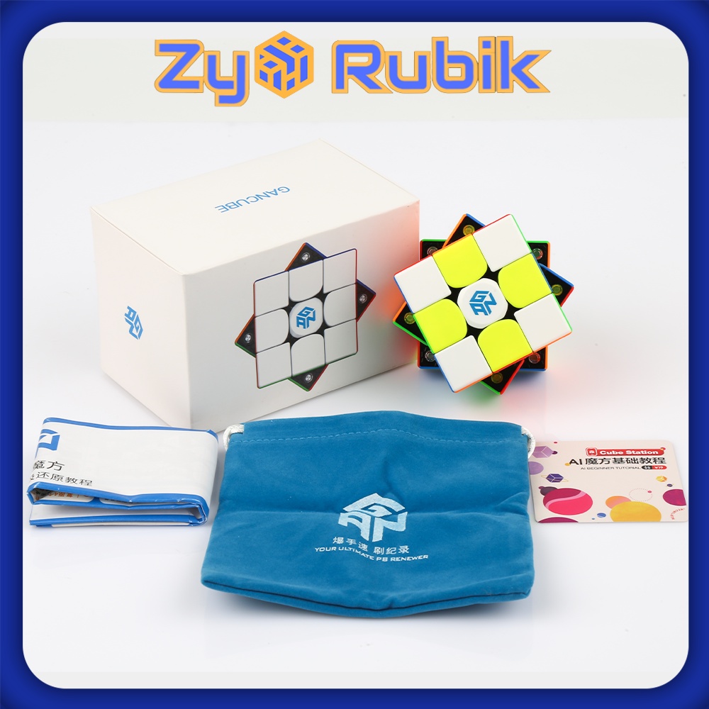 Rubik Gan 356 M Có Nam Châm Cao Cấp Stickerles ( Không Ges) - ZyO Rubik