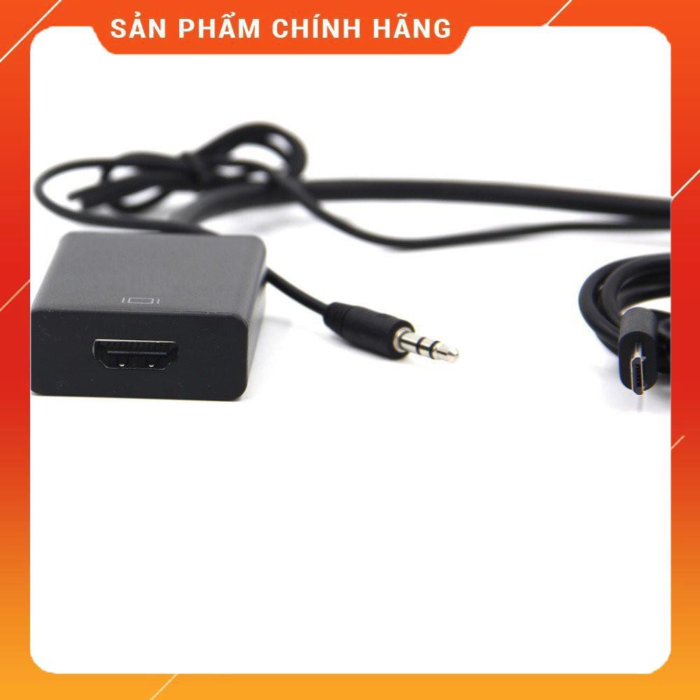 Xả Kho- Cáp chuyển đổi tín hiệu từ VGA sang HDMI có âm thanh kèm theo cáp Micro USB -dc2851