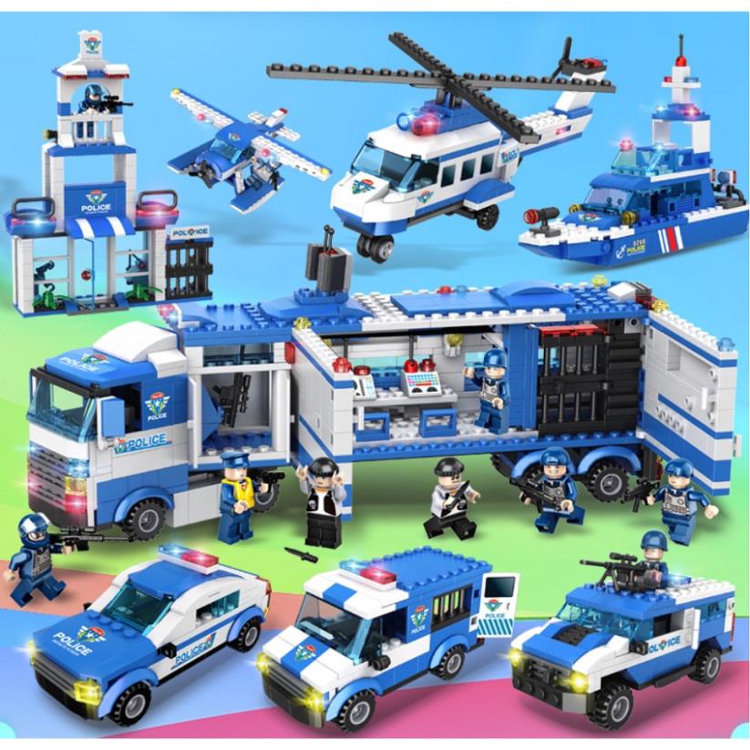 Lắp ghép OTO 1115 Mảnh - 25 Tạo Hình - Bộ Đồ Chơi Lắp Ghép Cảnh Sát