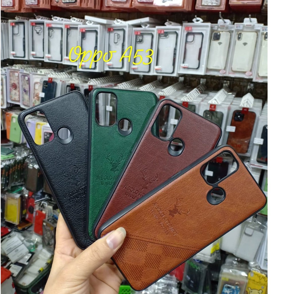 Ốp lưng dẻo da in hình Hươu cho Oppo A52/A53