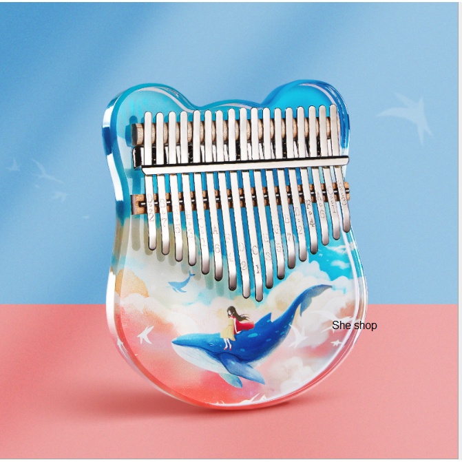 Đàn kalimba trong suốt 17 phím loại 1- Hàng chính hãng