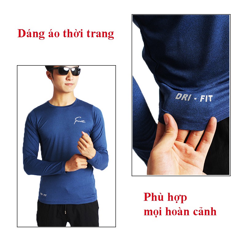 [COMBO BỘ 3] Áo thun nam dài tay cổ tròn trơn body cotton dày co dãn 4 chiều gồm 3 màu (Thiện Nguyên shop) | BigBuy360 - bigbuy360.vn