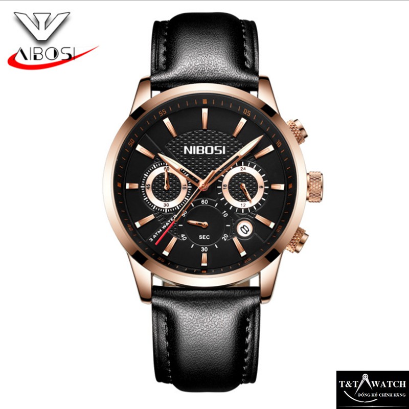 (GIÁ HỦY DIỆT) ĐỒNG HỒ NAM NIBOSI 2313 (1985) CHÍNH HIỆU, DÂY DA TRƠN CHẠY FULL 6 KIM, CHỐNG NƯỚC VÀ CHỐNG XƯỚC | BigBuy360 - bigbuy360.vn