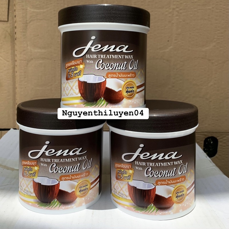 kem ủ tóc tinh dầu dừa Jena Coconut Hair Treatment Wax 500ml(mầu nâu)