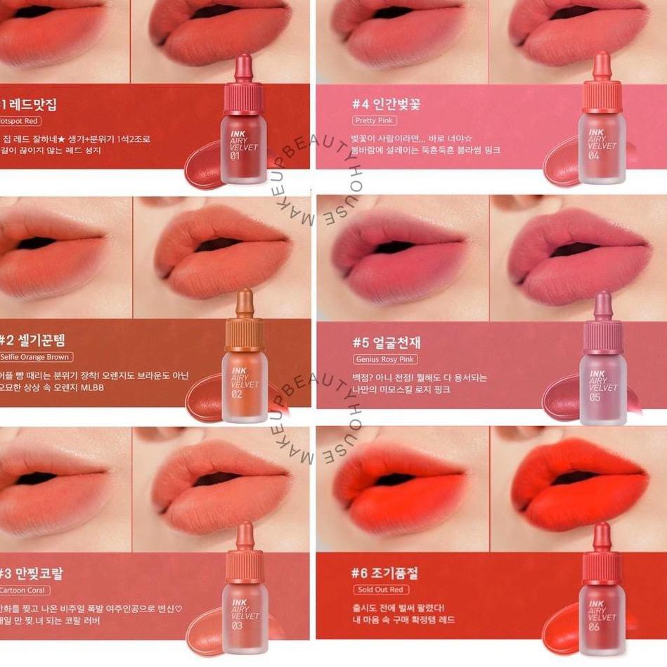 (hàng Mới Về) Son Môi Peripera Airy Ink Velvet Chất Lượng Cao | BigBuy360 - bigbuy360.vn