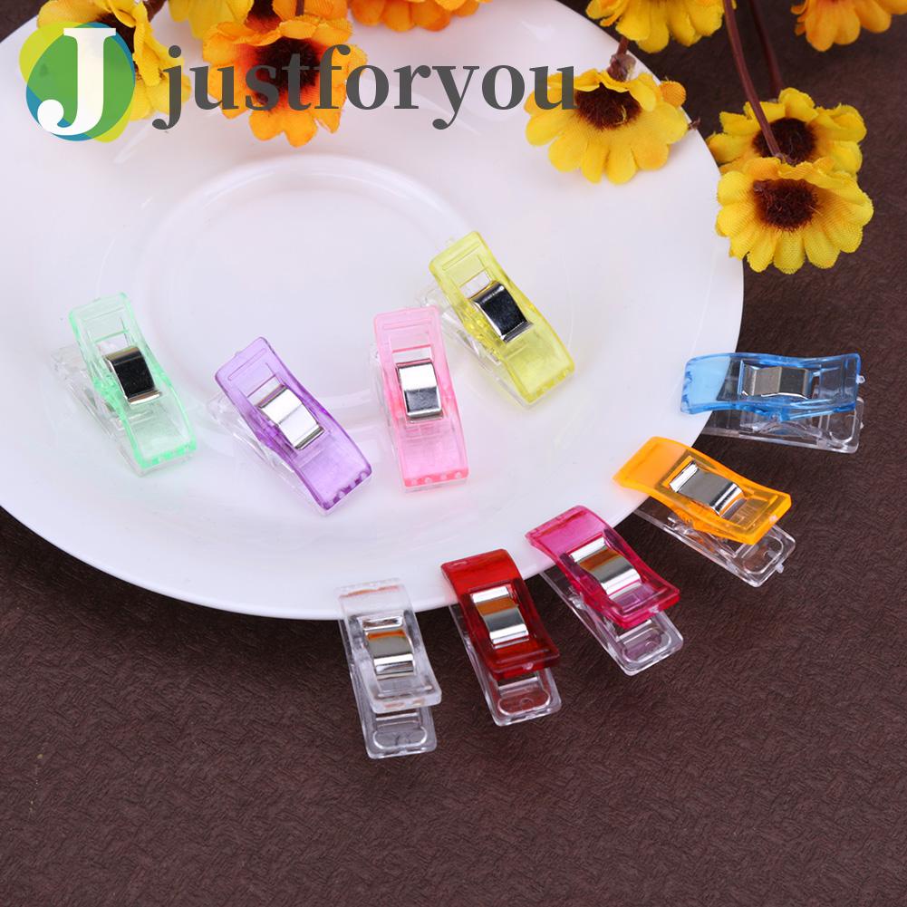 Justforyou2 25pcs Multicolor Plastic Clips for DIY Craft Sewing Tools Patchwork Cloth