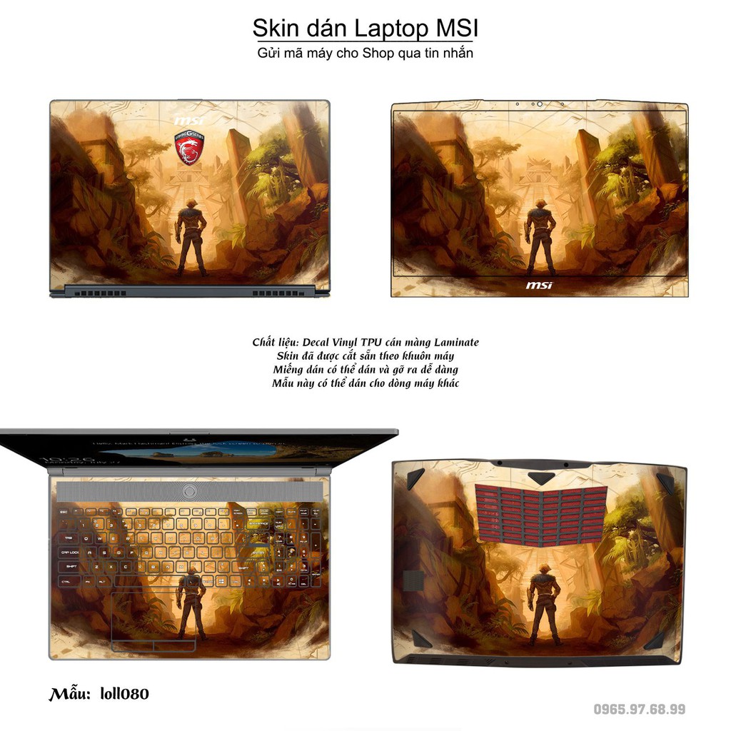 Skin dán Laptop MSI in hình Liên Minh Huyền Thoại nhiều mẫu 11 (inbox mã máy cho Shop)