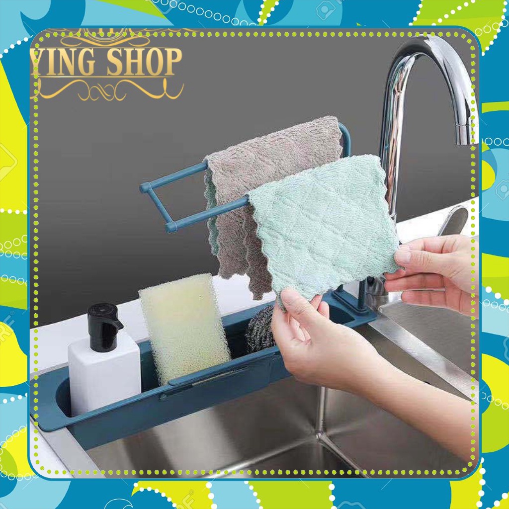 KỆ GẮN BỒN RỬA BÁT ĐỰNG XÀ PHÒNG VÀ TREO KHĂN TIỆN DỤNG -tặng kèm khăn lau tay và móc treo dán tường