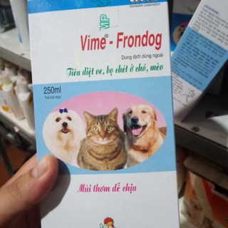 Thuốc Xịt Trị Ve, Bọ Chét Ở Chó Mèo - Vime-Frondog 250 ml (Mùi Thơm Dễ Chịu)