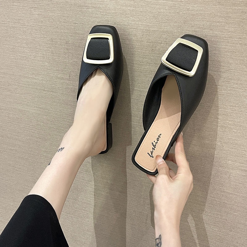Dép Bít Mũi Thời Trang Mùa Hè Phong Cách Hàn Quốc Cho Nữ