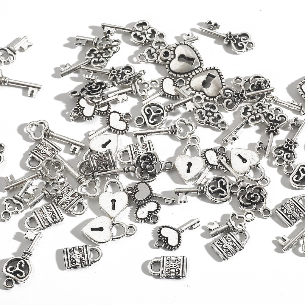 Beadia Mặt Dây Chuyền Hình Ổ Khóa Hạt Thời Trang DIY