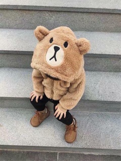 Áo lông mũ gấu