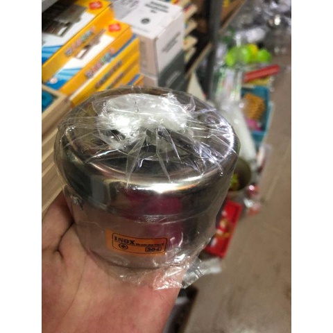 Hộp Inox Tròn Đựng Bông Gòn, Lưu Mẫu thức ăn Các Size