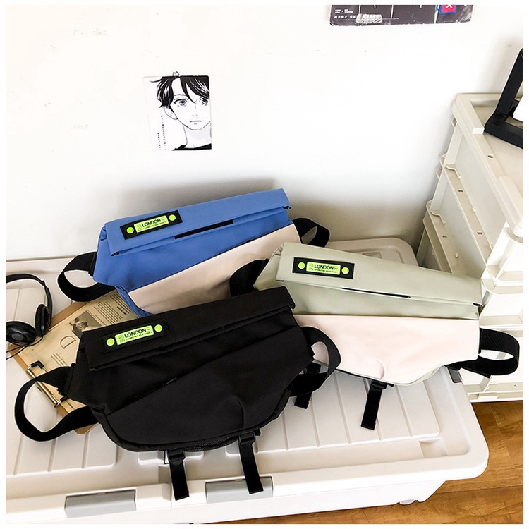 Túi đeo chéo thời trang chống nước, ngăn chứa rộng, messengerbags tặng kèm móc khóa