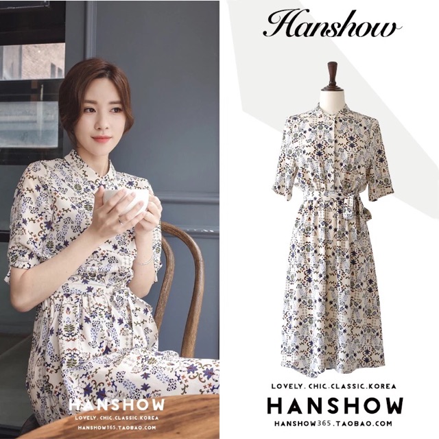 Váy sơ mi buộc eo