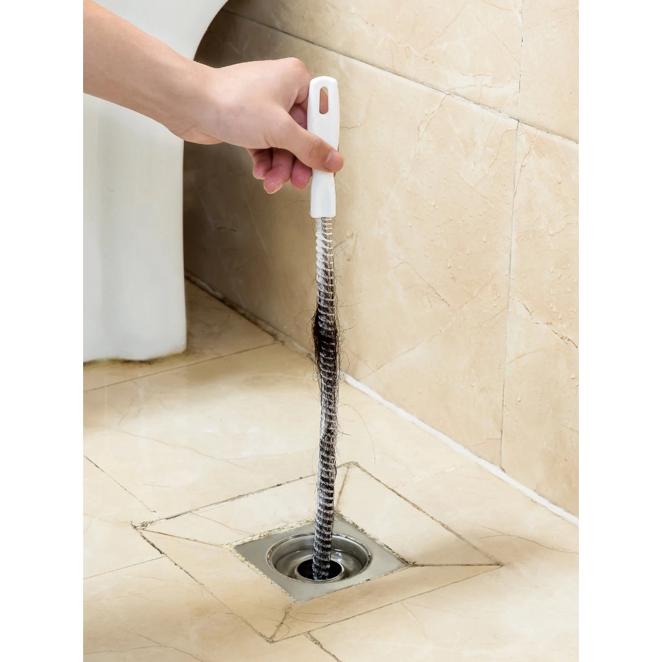 Bàn Chải Làm Sạch Lỗ Thoát Nước Bồn Rửa 45cm Linh Hoạt