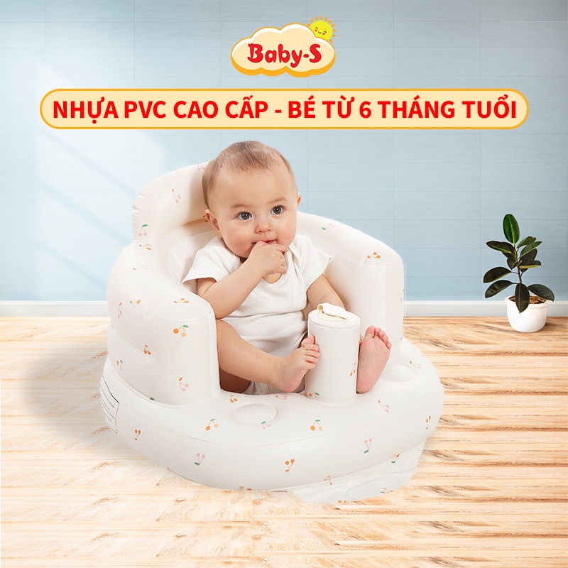 Ghế hơi tập ngồi cho bé chống ngã cao cấp Baby-S, Ghế phao tập ngồi cho bé phong cách Hàn Quốc – SSS031