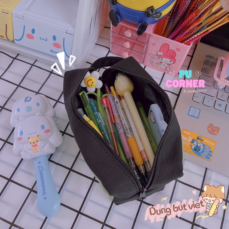 Hộp bút vải canvas cute nhiều mẫu