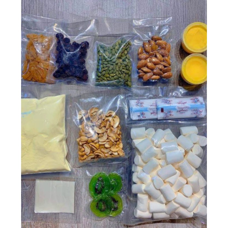 Set nguyên liệu tự làm kẹo Hạnh Phúc - Nougat 400g/800g