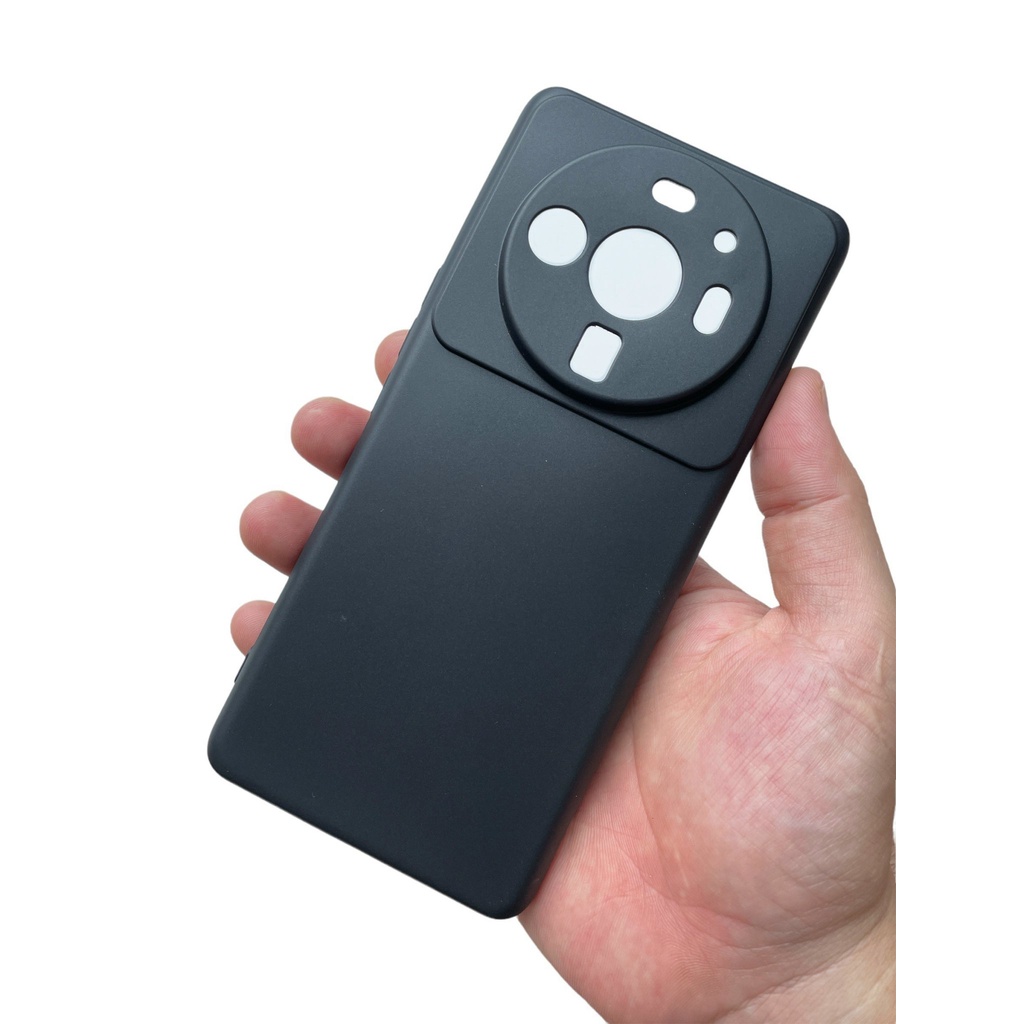 Ốp lưng silicon đen nhám cho Xiaomi Mi 12s Ultra không bám vân tay, khoét riêng từng mắt camera