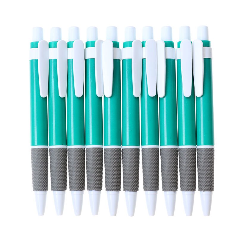 1 Bút Bi Vỏ Nhựa Màu Đen / Xanh Lá Cho Học Sinh / Nhân Viên Văn Phòng