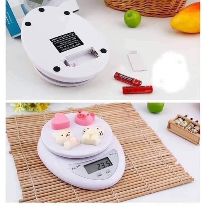 CÂN MINI NHÀ BẾP LÀM BÁNH 5 KG DÙNG PIN AAA