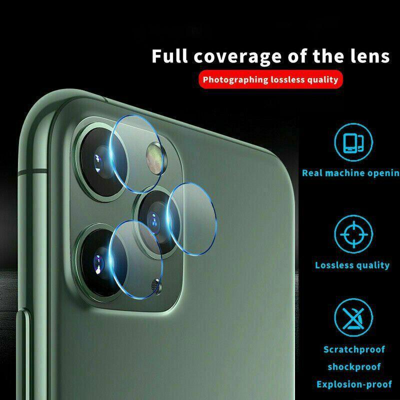 Ốp Điện Thoại Mặt Kính Bảo Vệ Camera Sau Cho IPhone 12 11 Pro Max XS Max XR XS X 6 6S 7 8 Plus 12