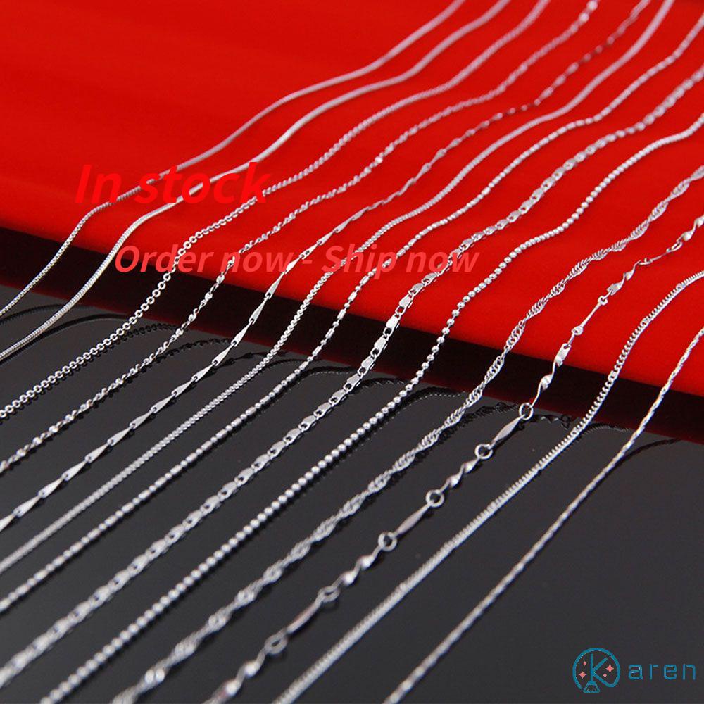 Vòng cổ Mạ Bạc 925 18 inch Thời Trang Dễ Thương Cho Nữ|Vòng cổ Mặt Hình Rắn Đơn Giản Cho Nam Và Nữ