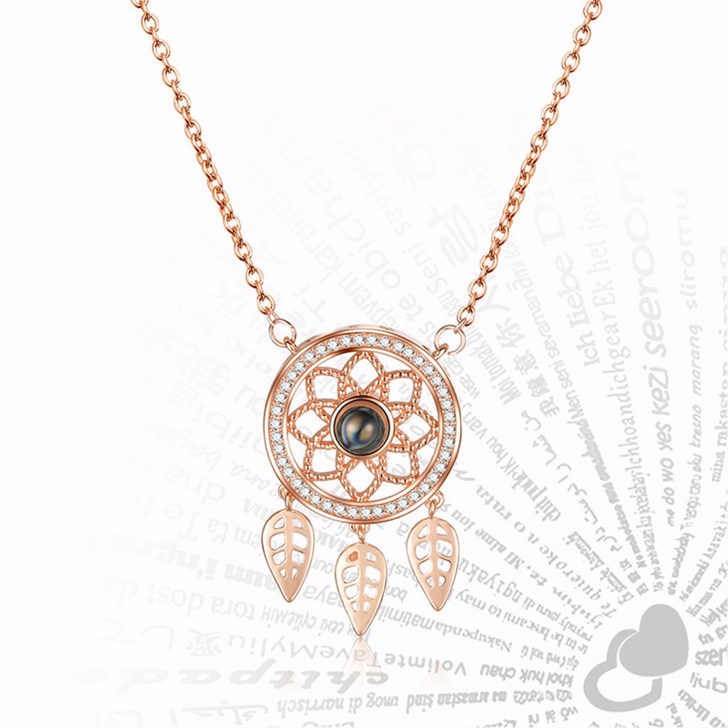 Dây Chuyền Mặt Hình Dreamcatcher 100 Ngôn Ngữ Phong Cách Bohemian