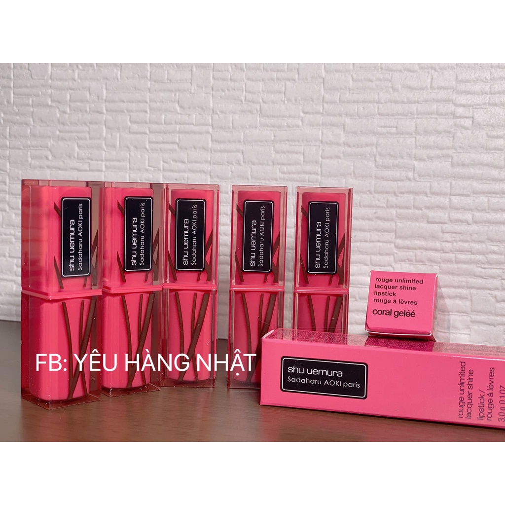 ❣️❣️ Phiên bản giới hạn Son SHU UEMURA X SADAHARU AOKI Paris vỏ hồng_Màu Cam Coral Gelee ( NEW 2021 ) _ Có sẵn❣️❣️