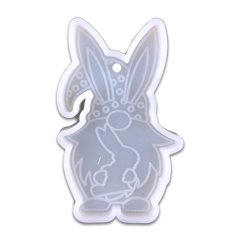 Khuôn Silicone Làm Móc Khóa Hình Thỏ Phục Sinh