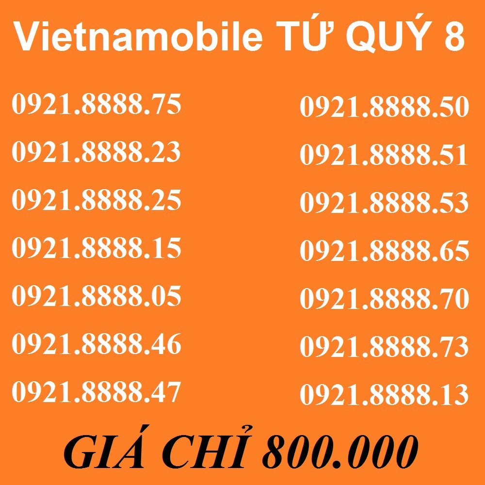 So Sánh Sim Vietnamobile Tứ Quý 8 Giá 800000 Rẻ Nhất Chỉ 7đ