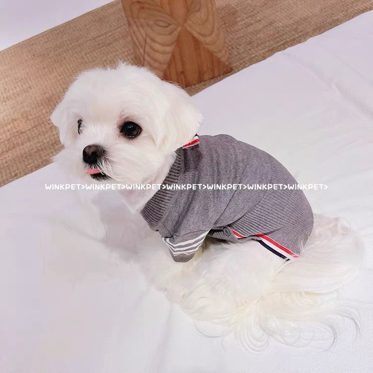 Áo Khoác Len Cardigan Đính Bóng Lông Thời Trang Thu Đông Cho Thú Cưng