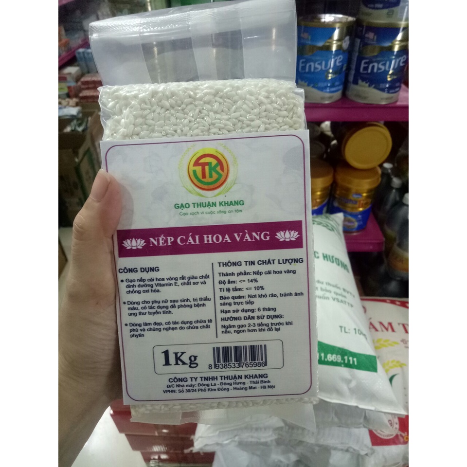 GẠO NẾP CÁI HOA VÀNG TÚI 1KG