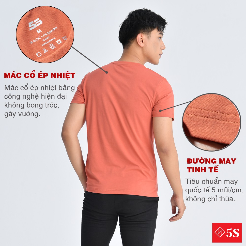 Áo Thun Nam 5S Cổ Tròn ( 5 màu), Phiên Bản Premium, Chất Liệu Thun Cotton Cao Cấp , Kiểu Dáng Trẻ Trung(TSO21003-05)