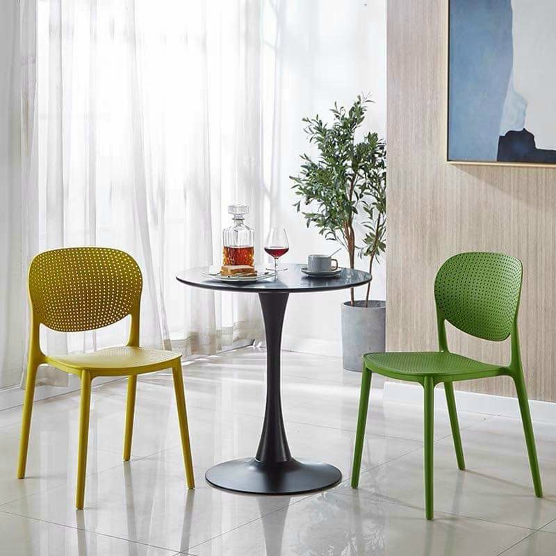 Ghế nhựa cafe văn phòng bàn ăn cao cấp đúc nguyên khối tựa lưng cao xếp chồng giá rẻ HA1007