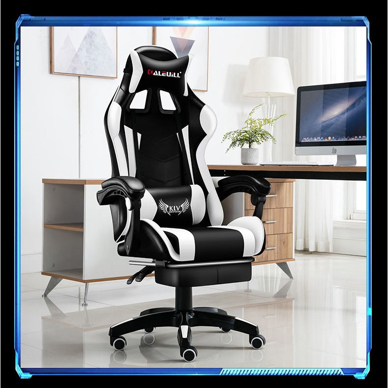 Ghế game bọc da [Ảnh thật] ngả lưng gác chân bản cao cấp, ghế gaming xoay có massage lưng | BigBuy360 - bigbuy360.vn