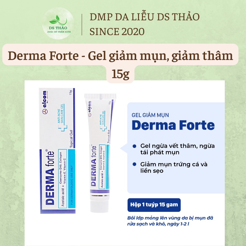 Derma Forte - Gel giảm mụn, giảm thâm 15g [Chính hãng]