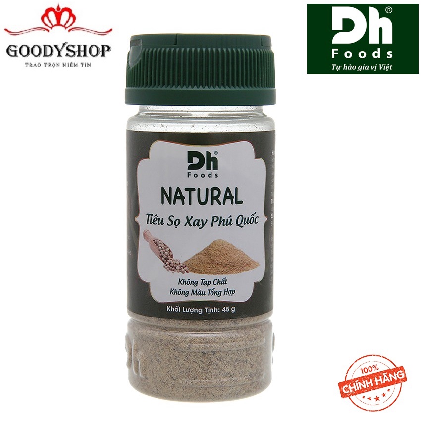 Natural Tiêu Sọ Xay Phú Quốc 45gr Dh Foods DHGVT45 GOODYSHOP